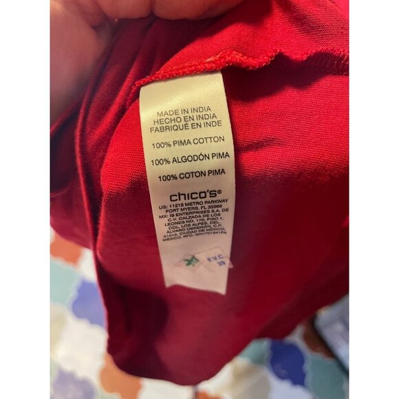 Chico's NWT Red Turtleneck Long Sleeve Pullover Knit Top Sz XL - Picture 6 of 9